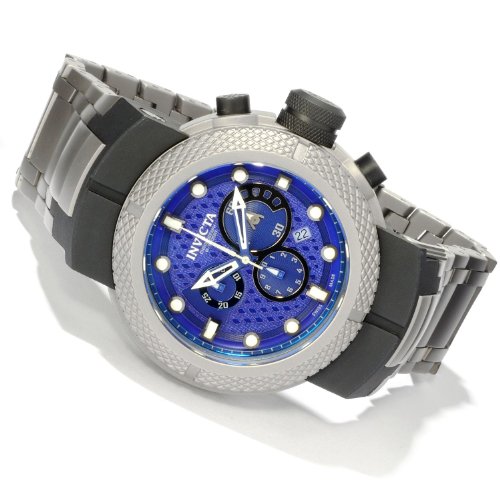 Invicta Men's 0672 Coalition Forces Chronograph Blue Dial Titanium Watch