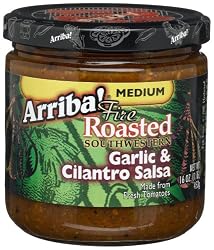 Arriba! Fire Roasted Southwestern Garlic & Cilantro Salsa, 16-Ounce Jars (Pack of 3)
