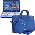 Evecase HP Stream 11 Waterproof Extra Padded Carrying Pouch Bag with Mouse pad and Matching Accessories Case for HP Stream 11 11-d010nr Notebook 11.6 inch ultrabook laptop - Blue