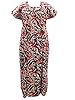Kaftan Caftans Ethnic Printed Red Lounger Wear Womans Dress L