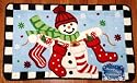 Nourison Handcarved Snowman Christmas Mat 18"x30"