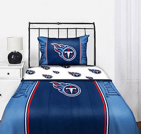 Tennessee Titans NFL Queen Comforter & Sheet Set (5 Piece Bedding)