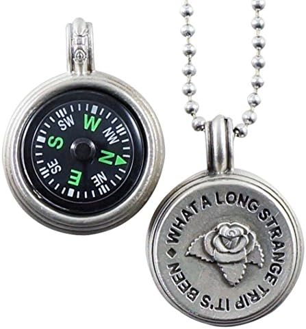 What a Long Strange Trip It's Been Compass Pendant