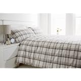 100% Cotton Yarn New England Dakota Duvet Set for Super King Bed in Multi Check