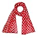 CTM Women's Satin Polka Dot Scarf