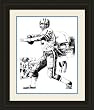 Dallas Cowboys Framed Roger Staubach Dallas Cowboys By Michael Mellett NFL Football