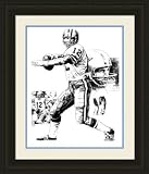 Dallas Cowboys Framed Roger Staubach Dallas Cowboys By Michael Mellett NFL Football