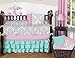 Sweet Jojo Designs Pink, Gray and Turquoise Skylar Baby Changing Pad Cover