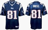 Randy Moss Jersey: Reebok Navy Replica #81 New England Patriots Jersey - Medium