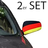 WM 2010 Deutschland Aussenspiegel Überzug 2er SET - Spiegelfahne / Spiegel Fahne / Autospiegel / Auto Flagge / Außenspiegelflagge