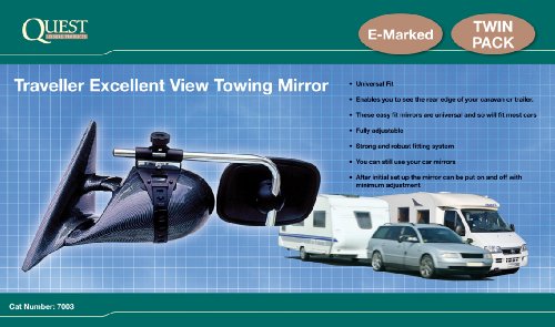 Quest Leisure Products EXCELLENT VIEW CARAVAN TOWING MIRRORS TWIN PACK