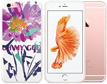 SMOOSE-APPLE IPHONE 6S PLUS CASE, BEAUTIFUL FLOWER WITH FASHION WORDS, HARD PLASTIC IPHONE COVER CASE-oh my god