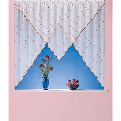 Dekorativer Kuvertstore "IRIS" aus bedrucktem Voile terra 145x400cm (Gardine, Vorhang)