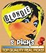 5 Blondie Novelty Single Sided Guitar Picks