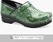 Women's Dansko Clogs - Professional - Green Python Patent