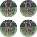 Set of Four Doberman Pinscher Ambiance Coasters - Style vpa22