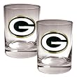 Green bay Packers NFL 2pc Rocks Glass Set - Primary logo by Great American Products