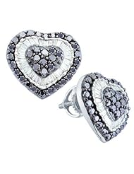 1.50CTW DIAMOND HEART EARRINGS