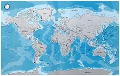 Scratch off World Map Poster Travel Laminated Paper Map