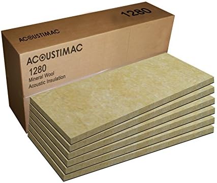 Acoustimac 1280 Acoustic Mineral Wool - Density of 8 lbs. Per Cu Ft. - 48"x24"x2" (6 pack)