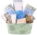 Bath Time! Bath Accessories Luxury Bath Gift Basket in reusable embossed pail