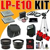 TWO LP-E10 Lithium Ion Replacement LPE10 Battery for Canon EOS Rebel T3 Dig ....