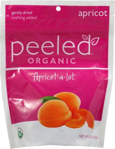 Peeled Snacks Organic Apricot A Lot Dried Fruit, 5 Ounce -- 12 per case.