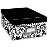 Pioneer Photo Albums B-1BW Photo Storage Box, Damask Design