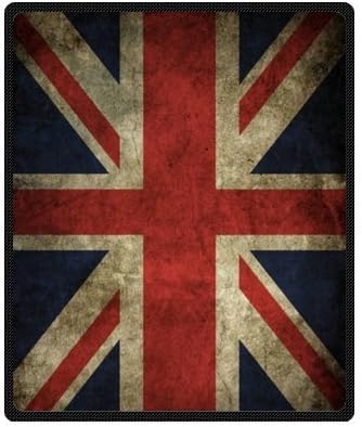 Union Jack Flag Fleece Blanket Throw 50 inches x 60 inches (Medium)
