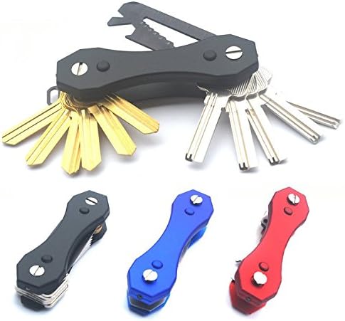Best Keys Organizer - Vercas Compact Key Holder - 1-12 Keys - No More Messy Key-Chain (Black)