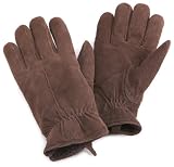 Isotoner Mens Isotoner Velour Suede With Gathered Wrist Glove