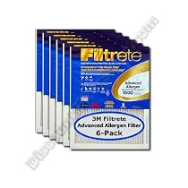 3M Filtrete 6-Pack, Advanced Allergen Reduction Filter, 16x 25x1