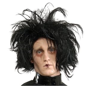 Edward Scissorhands Adult Costume Wig, Black, One Size