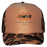 LAWYER It's not just a jobàIt's an adventure, with pay! Adult Brown Camo Mesh Back Hat / Baseball Cap