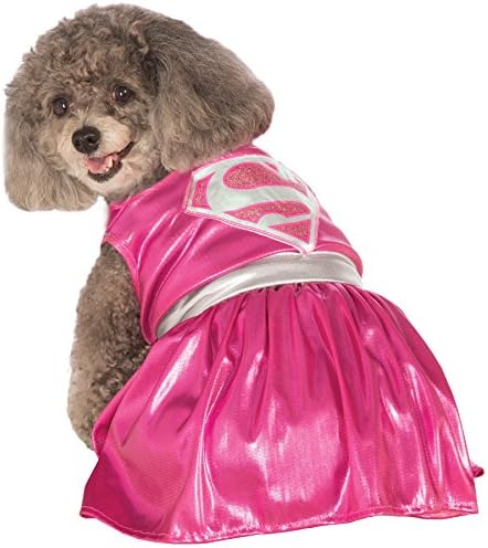 PET COSTUME PINK SUPERGIRL SM