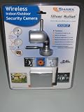 Sharx Security SCX2812F Silver Bullet 2.4 GHz Wireless Color Weatherproof Indoor Outdoor Camera and Receiver Kit with Night Vision and Sound