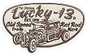 Lucky 13 Rat Speed Embroidered Patch Iron-On Hot Rod