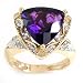 SAVE 74% 14K Uruguay Amethyst & Diamond Yellow Gold Ring by Designer Michael Valitutti - FREE Shipping! & FREE Gemstone Information Card - OVERSTOCK Clearance Sale!