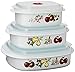 Reston Lloyd 6 Microwave Cookware, Steamer, Storage Set Corelle Coordinates, 3 Piece, White