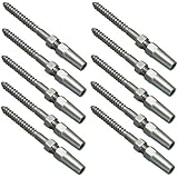 Atlantis Rail Easy S0980-R004 SS RIGHT Hand Lag Screw Stud for 5/32" Cable-10 PK