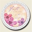 Scentiment Coaster with saying ~ Faith is an Oasis in the Heart ~ vanilla aroma ~ gift bag and easel ~ code 523