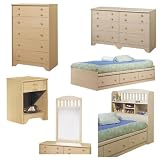 South Shore Furniture 6 Piece Room Collection- Natural Maple