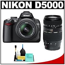 Nikon D5000 Digital SLR Camera w_ 18-55mm VR Lens + Tamron 70-300mm Zoom Lens + Cleaning Kit
