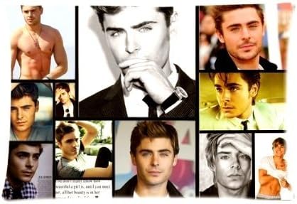 ABCHomes Zac Efron Checked Pattern Pillowcase Zippered Pillow Case 20x30 Cotton Standard Size(Twin sides)
