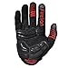 Firelion Long Finger Outdoor MTB Downhill Off Road Bicycle Gloves (Red, Medium)