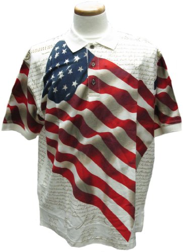 Allover Patriotic Polo Shirt - X-Large