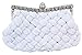 Chicastic Pleated and Braided Rhinestone studded Wedding Evening Bridal Bridesmaid Clutch Purse