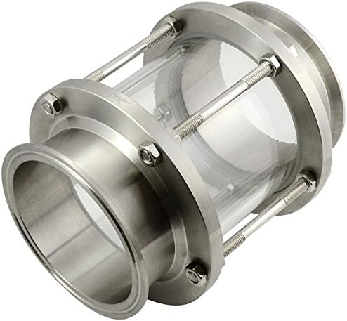 GDZJ 1Pcs 4" 102MM Flow Sanitary Sight Glass Tri Clamp Type Stainless Steel 316 CF8M(US Stock)