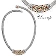 925 Silver & Ruby Necklace with 18k Gold Accents- 19 IN (1.20ctw)