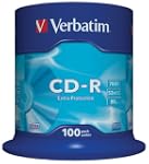 Verbatim 52x 700MB CD-R Rohlinge 100e...